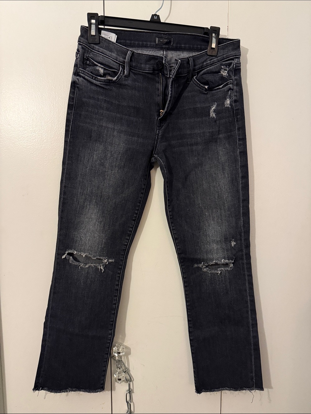 Mother Black Straight-Leg Jeans - Picture 3 of 6